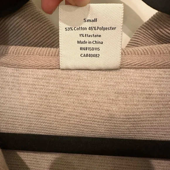 Varley Vine Pullover Tan Zip Up Sweater with Mock Neck - Picture 6 of 7